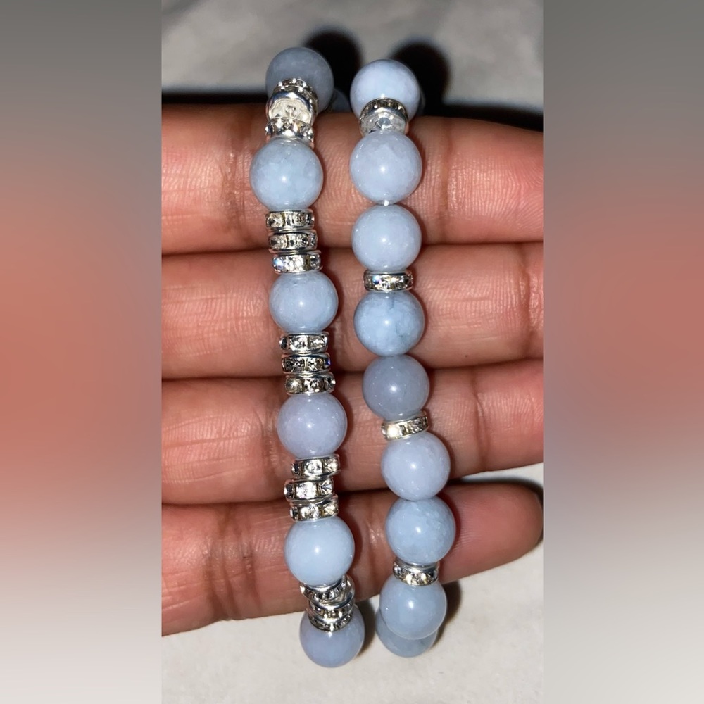 Handmade lilac 2 piece bracelet